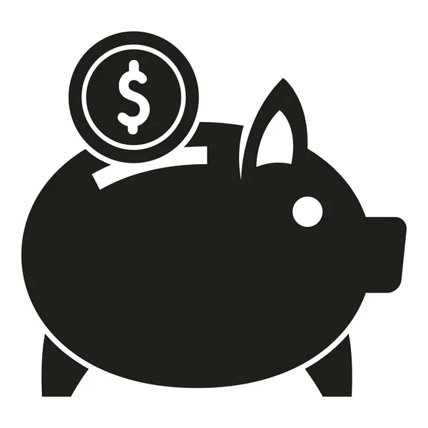 Piggybank货币图标简单向量 银行融资 硬币资本 — 图库矢量图片