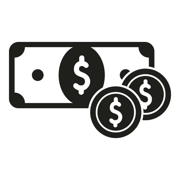 Icône Argent Comptant Vecteur Simple Financement Bancaire Prêt Dépôt — Image vectorielle