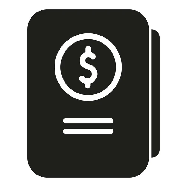 Dossier Argent Document Icône Vecteur Simple Financement Bancaire Réserve Entreprise — Image vectorielle