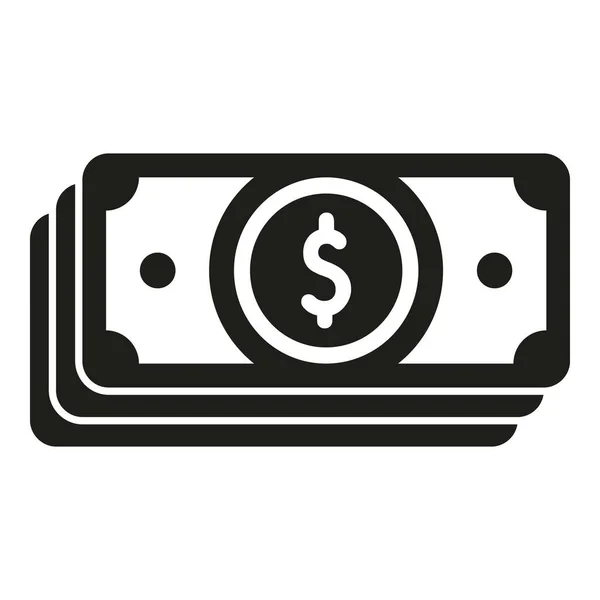 Icône Argent Cash Vecteur Simple Économie Financière Capital Monnaie — Image vectorielle