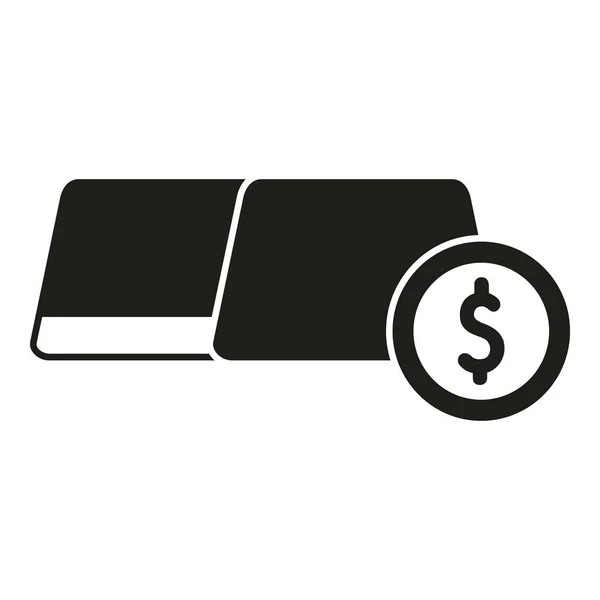 Goud Geld Reserve Pictogram Eenvoudige Vector Bankfinanciering Muntenhandel — Stockvector