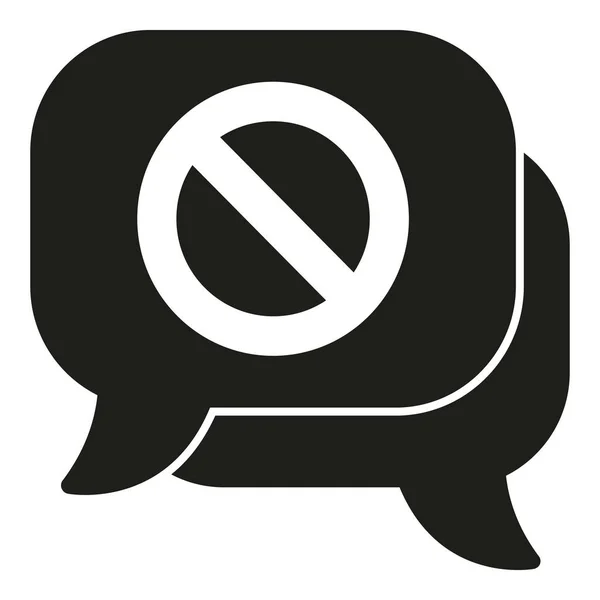 Chat Blacklist Symbol Einfacher Vektor Nutzerdaten Viren Vertreiben — Stockvektor