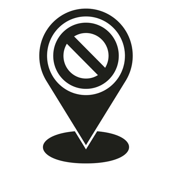 Location Blacklist Icon Simple Vector Internet User Cyber Device — Stock Vector