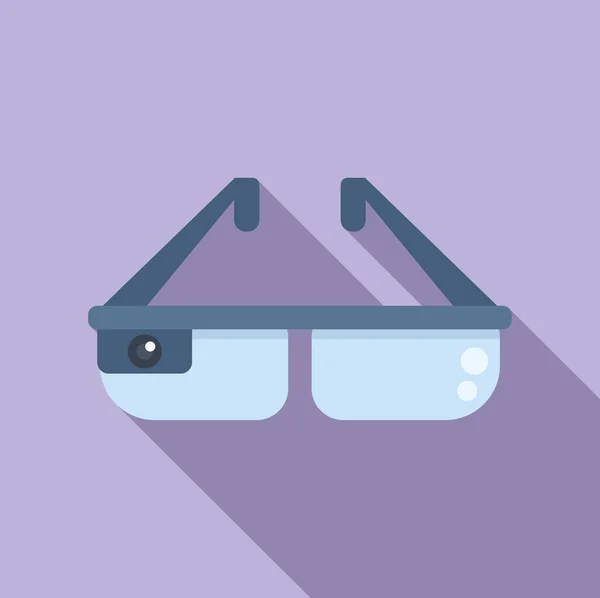 Futuristická Ikona Brýlí Plochý Vektor Herní Maska Video Hlava — Stockový vektor