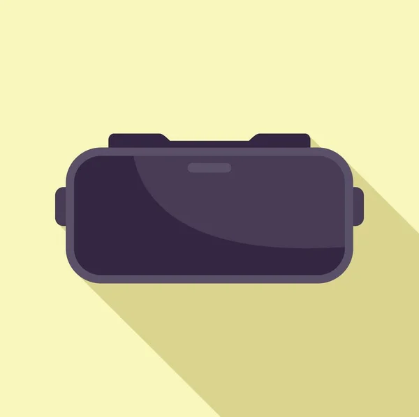 Tech Headset Icon Flat Vector Realita Digitální Video — Stockový vektor