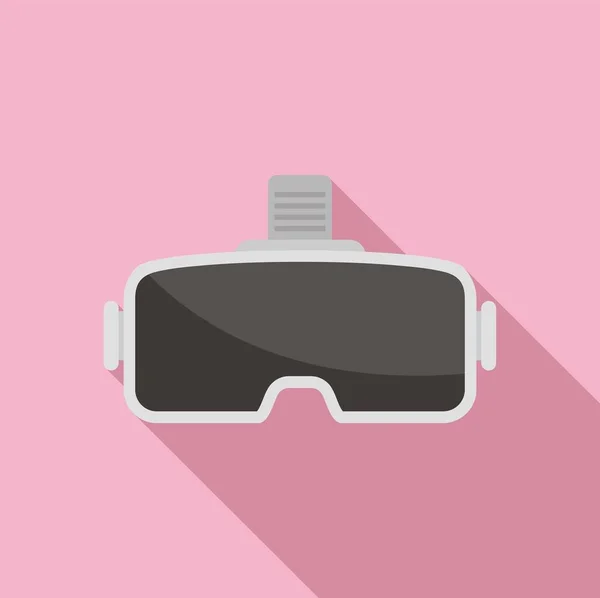 Gamer Icono Del Casco Vector Plano Gafas Virtuales Futurista Digital — Vector de stock