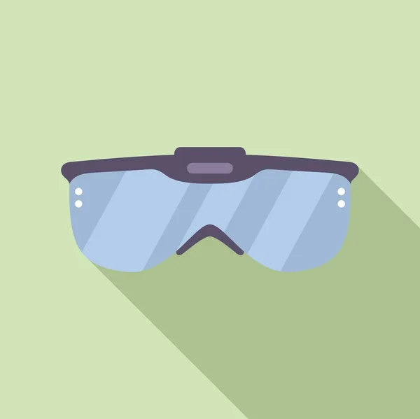 Ikona Lidských Brýlí Plochý Vektor Virtuální Realita Digitální Video — Stockový vektor