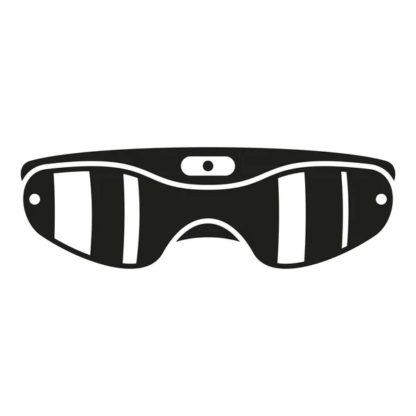 Óculos Ícone Vetor Simples Futuro Fone Ouvido Cibernético Humano — Vetor de Stock
