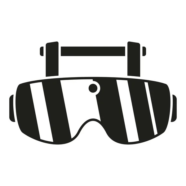 Küçük Gözlük Simgesi Basit Vektör Oyun Maskesi Dijital Aygıt — Stok Vektör
