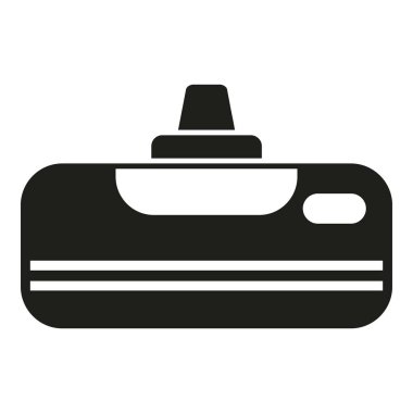 Gelecekçi gözlük simgesi basit vektör. Oyun maskesi. Video başı