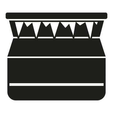 Kırık dondurucu simgesi basit bir vektör. Tamir servisi. Soğutma işi