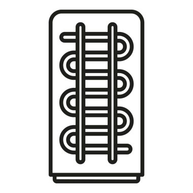Buzdolabı soğutucu boru ikonu ana hatları vektörü. Buzdolabını tamir et. Hizmet işi