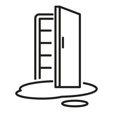 Buz işi araç simgesi ana hatlı vektör. Tamir servisi. Ev aletleri