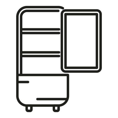 Yeni buzdolabı simgesi ana hatlarını aç. Elektrik tamiri. Servis ekipmanı