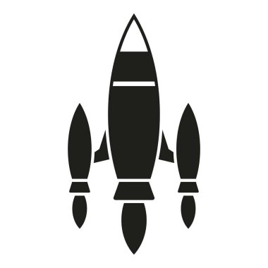 Jet kaldırma simgesi basit vektör. Roket atışı. Mekik gemisi