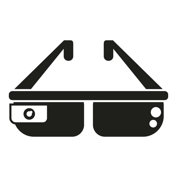 Human Headset Ikon Enkel Vektor Virtuell Verklighet Digitalt Huvud — Stock vektor