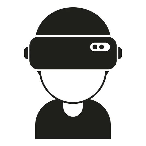 Equipo Casco Icono Vector Simple Gafas Virtuales Máscara Juego — Archivo Imágenes Vectoriales