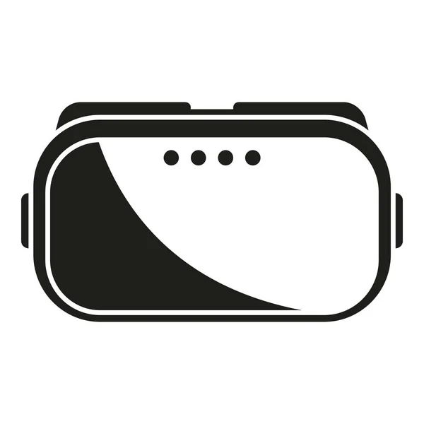 Ícone Headset Cibernético Vetor Simples Máscara Cabeça Vídeo — Vetor de Stock