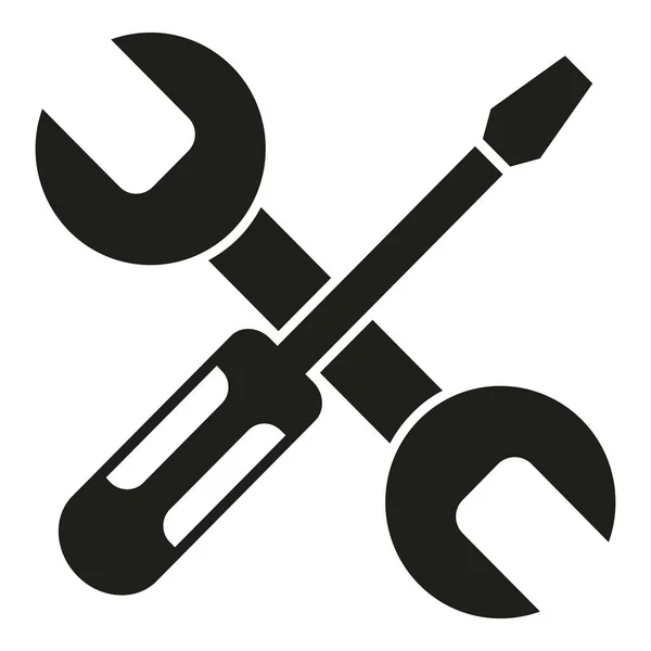Service Tools Symbol Einfachen Vektor Reparatur Von Geräten Arbeit Cool — Stockvektor