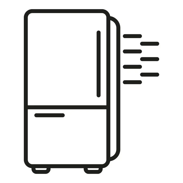 Alte Kühlschranksymbole Umreißen Vektor Reparaturservice Tiefkühltruhe — Stockvektor