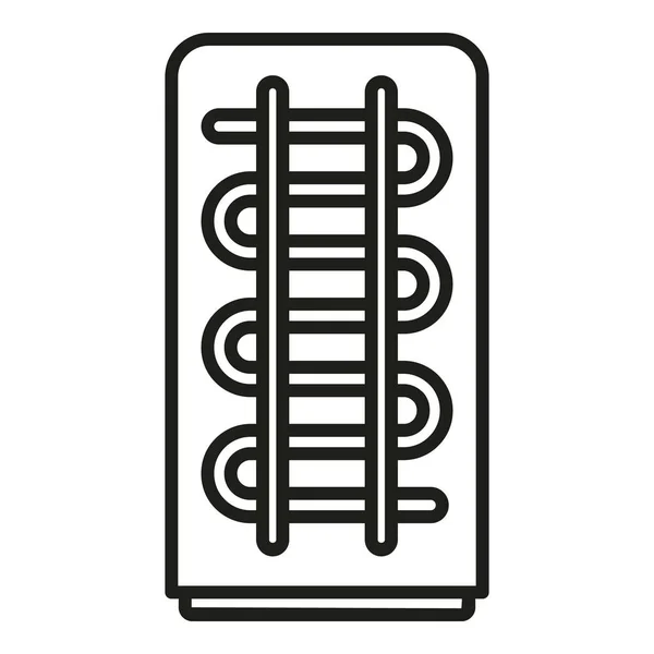 Frigo Refroidisseur Tuyau Icône Contour Vecteur Réparer Réfrigérateur Travaux Service — Image vectorielle