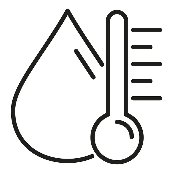 Umrissvektor Des Temperatur Symbols Reparieren Kühlschrank Service Kalte Heimat — Stockvektor
