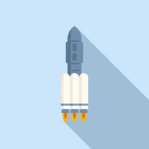 Ícone Foguete Fumaça Vetor Plano Fogo Espacial Ideia Futura —  Vetores de Stock