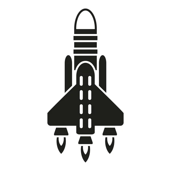 Иконка Запуска Космического Корабля Простой Вектор Космический Огонь Авария — стоковый вектор