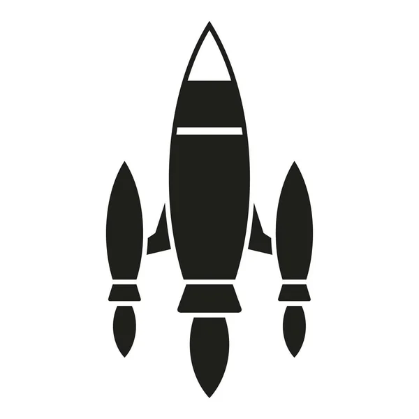 Jet Boost Ikona Jednoduchý Vektor Raketová Palba Raketoplán — Stockový vektor