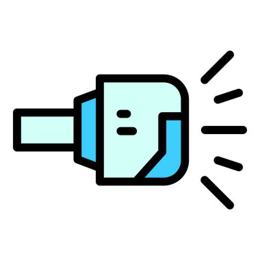 Gözlük görselleştirme simgesi. Beyaz arkaplan rengi üzerinde izole edilmiş web tasarımı için taslak Gözlük görselleştirme vektör simgesi