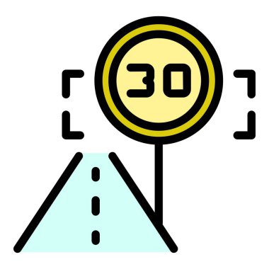 Sürücüsüz araba ikonu. Beyaz arkaplan rengi üzerinde izole edilmiş web tasarımı için Sürücüsüz araba vektör simgesi