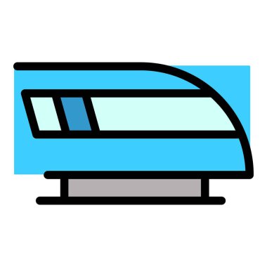 Trafik hızlı tren ikonu. Beyaz arkaplan rengi üzerinde izole edilmiş web tasarımı için hızlı tren vektör simgesi taslağı