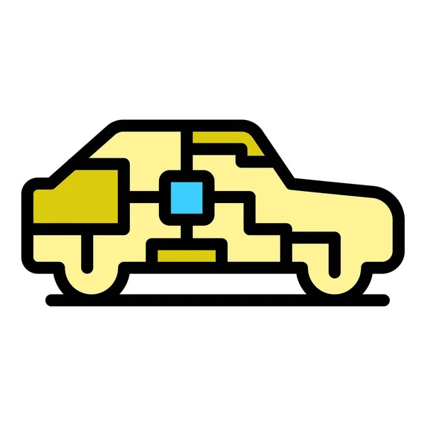 Smart Auto Symbol Umriss Smart Auto Vektor Symbol Für Web — Stockvektor