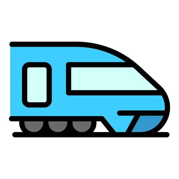 Ikona Rychlého Vlaku Pro Cestující Osnova Rychlý Vlakový Vektor Ikona — Stockový vektor
