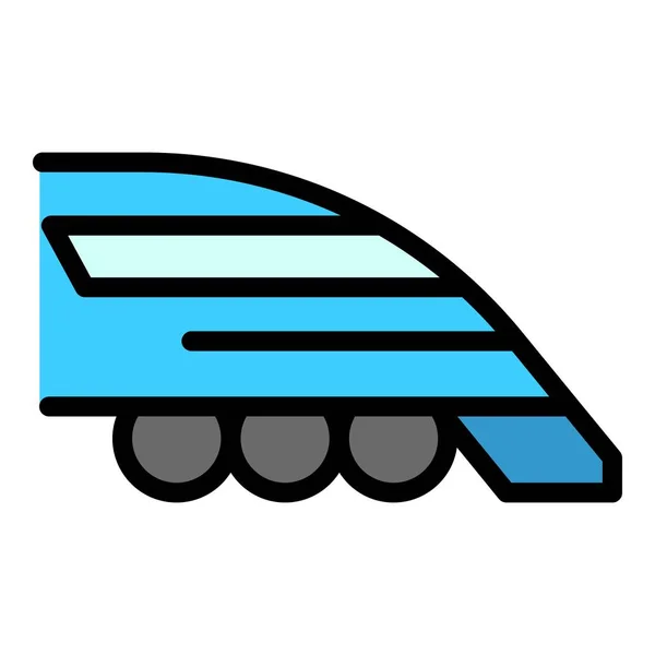 都市急行列車のアイコン 概要白色背景色平面上に分離されたウェブデザインのための都市高速鉄道ベクトルアイコン — ストックベクタ