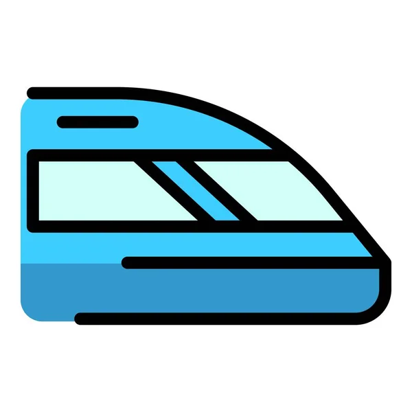 Ikona Vysokorychlostního Vlaku Obrys Metro Vysokorychlostní Vlakový Vektor Ikona Pro — Stockový vektor