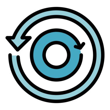 İlişki çemberi simgesi. Beyaz arkaplan rengi üzerinde izole edilmiş web tasarımı için özet ilişki çemberi vektör simgesi