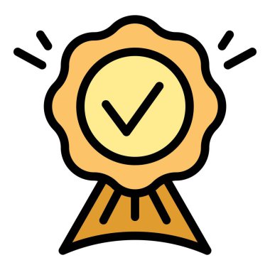 Amblem güven ilişkisi ikonu. Beyaz arkaplan rengi üzerinde izole edilmiş web tasarımı için Amblem güven vektör simgesi taslağı