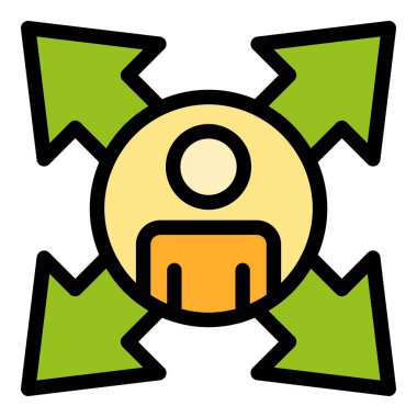 Meslektaşın yön simgesi. Beyaz arkaplan rengi üzerinde izole edilmiş web tasarımı için Colleague yön vektör simgesi