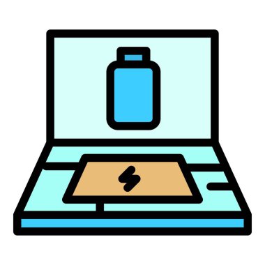 Batarya donanım simgesi. Beyaz arkaplan rengi üzerinde izole edilmiş web tasarımı için Batarya donanım vektör simgesi taslağı