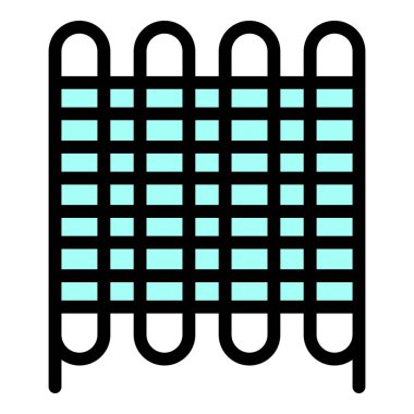 Soğutma sistemi simgesi. Beyaz arkaplan renginde izole edilmiş web tasarımı için ana soğutucu sistem vektör simgesi