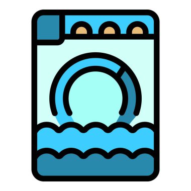 Kötü çamaşır makinesi ikonu. Beyaz arkaplan renginde izole edilmiş web tasarımı için kötü çamaşır makinesi vektörü simgesi