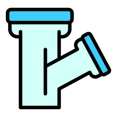 Temizlik borusu simgesini kontrol et. Beyaz arkaplan renginde izole edilmiş web tasarımı için ana hatlar denetimi yıkama vektör simgesi