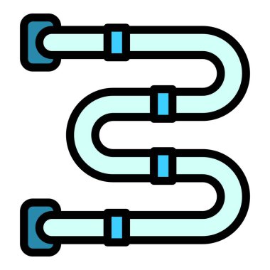 Boru montaj simgesi. Beyaz arkaplan rengi üzerinde izole edilmiş web tasarımı için Boru Uygulama vektör simgesi