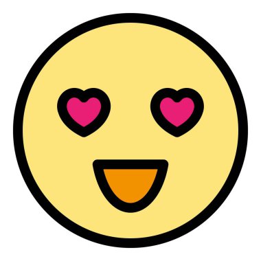 Aşk duygu ikonu. Beyaz arkaplan renginde izole edilmiş web tasarımı için Aşk duygu vektörü simgesi