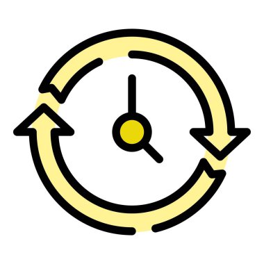 Simgeyi güncelle. Beyaz arkaplan rengi üzerinde izole edilmiş web tasarımı için güncelleme vektör simgesi taslağı