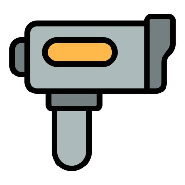 Hız radar donanımı simgesi. Beyaz arkaplan rengi üzerinde izole edilmiş web tasarımı için ana hız radar donanım vektör simgesi