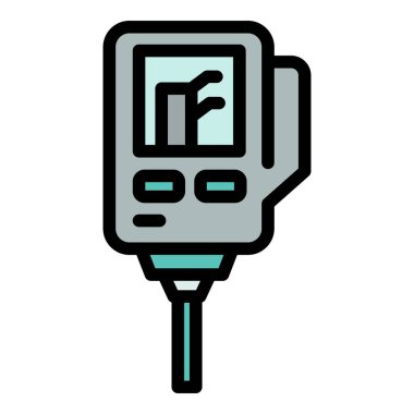 Ph aygıt simgesi. Beyaz arkaplan rengi üzerinde izole edilmiş web tasarımı için Ph aygıtı vektör simgesi taslağı