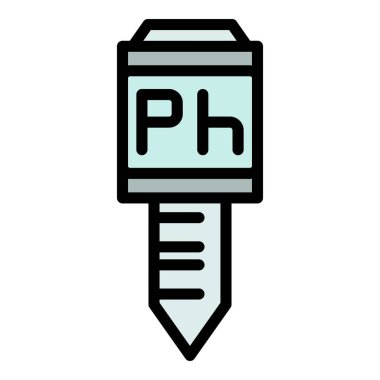 Ph seviye metre simgesi. Beyaz arkaplan renginde izole edilmiş web tasarımı için Ph seviye vektör simgesi