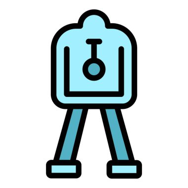 Lazer ölçüm ikonu. Beyaz arkaplan renginde izole edilmiş web tasarımı için Laser ölçüm vektör simgesi